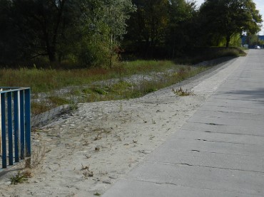 Budowa grobli stare koryto Warty Luboń